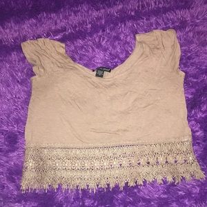Tan crop top